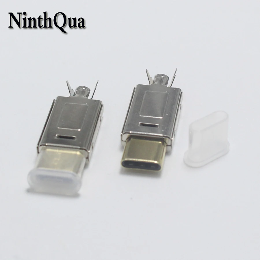 NinthQua 2 комплекта OTG USB 3.0 Type C 5 контактный позолоченный штекер для DIY двусторонний