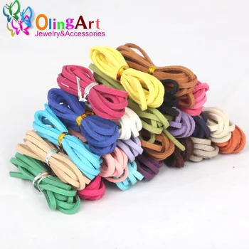 

OlingArt 5M Faux Suede flat Leather Cords Rope,Premium Cashmere Suede,Necklace/Bracelet DIY Jewelry making Accessory 2019 New