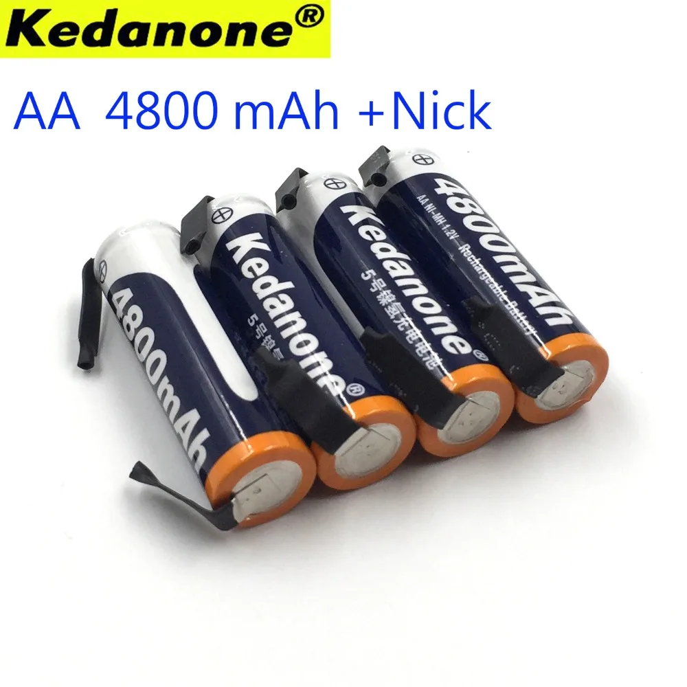 Ni-mh 1,2 v AA Аккумуляторная батарея 4800 mAh nimh сотовый зеленый чехол с Сварные вставки для Бритва Philips Бритва зубная щетка