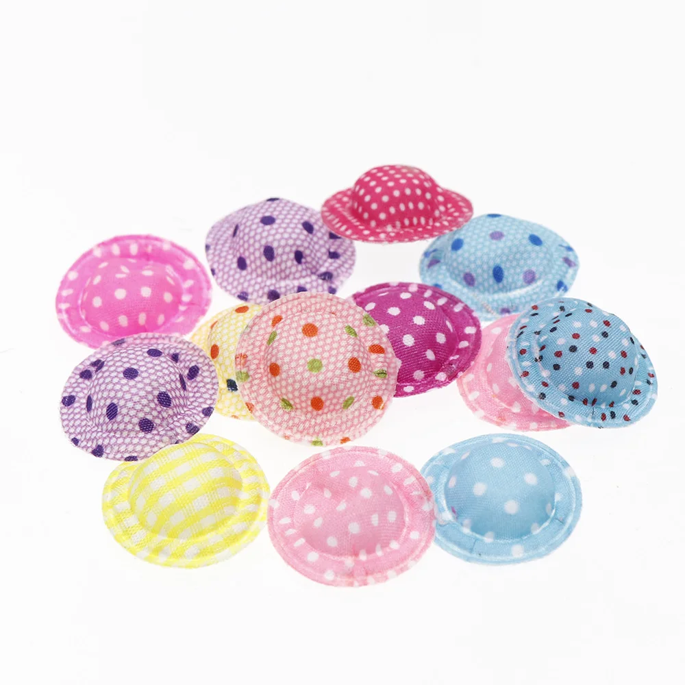 100pcs/lot Mix Style Mix colors Mini Doll Hat Beautiful Girls Toy Fashion Doll Classic Dolls Fashion Baby Toy miniature figurines miniature ornament