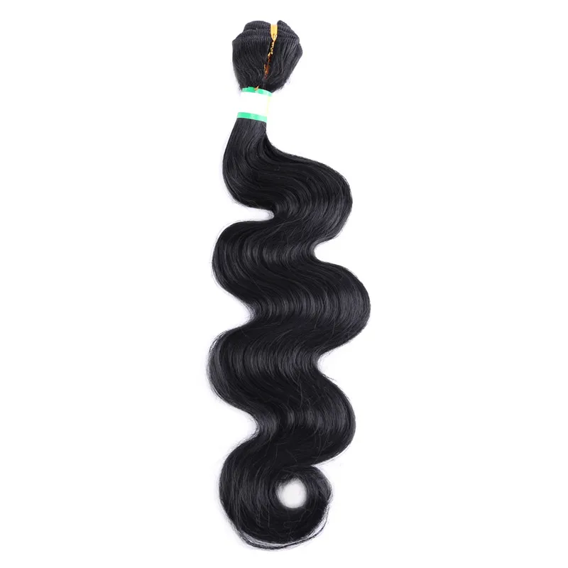 Reyna Высокая температура волокна тела волна синтетических волос общий вес 70 грамм/шт волос для женщин - Цвет: # 1B