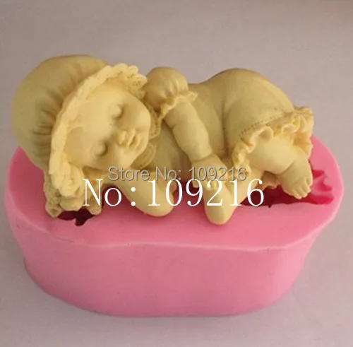 

Free shipping !!!1pcs 3D Side to Sleep Angel Baby (FM0343) Silicone Handmade Fondant/Cake Decorating DIY Mold