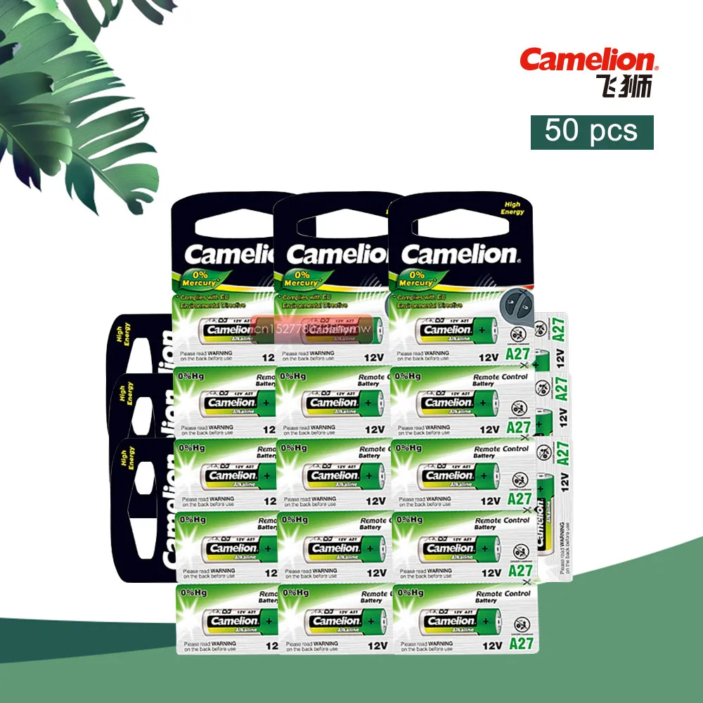 50 шт. Camelion 12 В 27A MN27 27A L828 A27 супер щелочная батарея для дверной звонок дистанционное управление фонарик и т. д