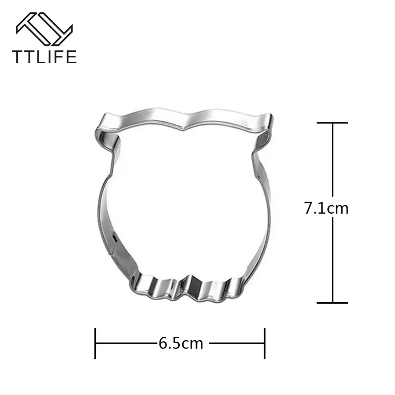 TTLIFE формочки для печенья в виде совы из нержавеющей стали, кондитерские изделия, аксессуары для печенья