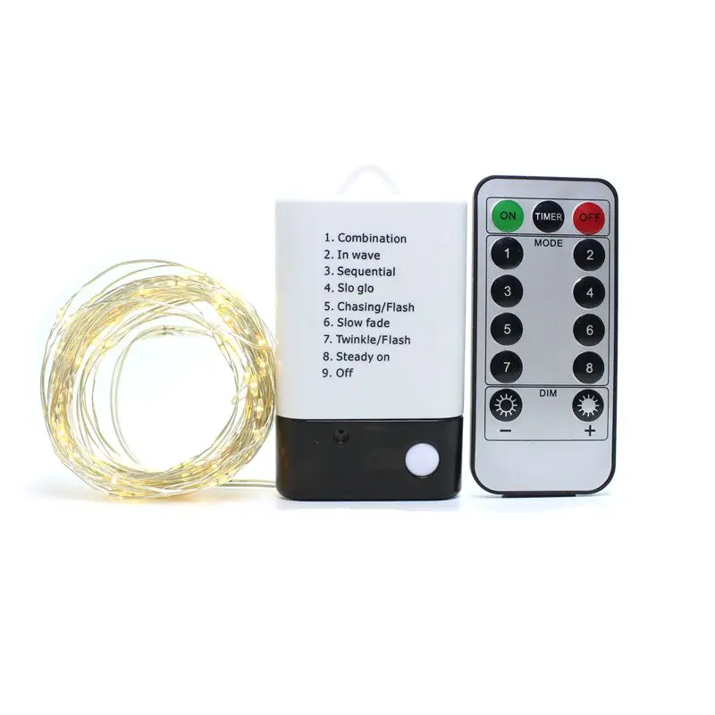 

8 Mode Time Switch Usb Charging Garland Copper Wire LED String Lamp Fairy lights For Indoor Holiday Wedding Decoration 10M/33FT