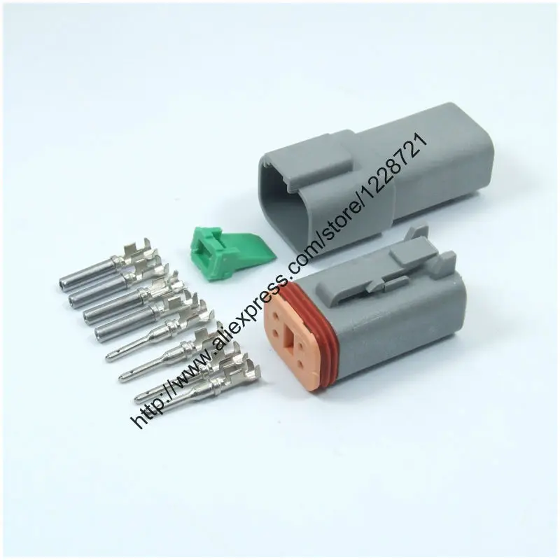 

1 Sets Kits DT06-4S DT04-4P 4Pins Male Female Electrical Wire Connector Plug Amphenol Deutsch DT Series Enhanced Seal Waterproof