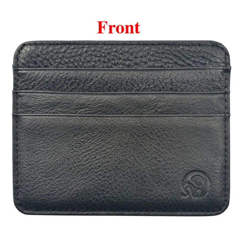 New Arrival Mini Wallets 12 Colours Ultra-thin Card Holder Mens Business Small Genuine Leather Purse Leather Card Case 6 Slots