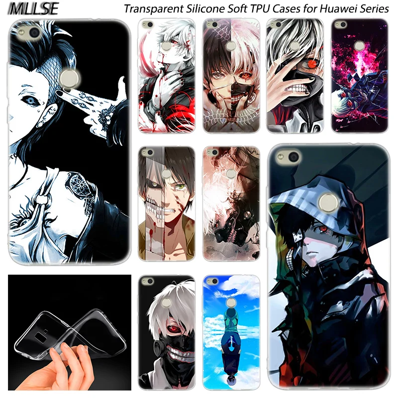 Аниме Tokyo Ghoul Мягкий силиконовый чехол для Huawei NOVA 3 3i 4 Honor 7A Pro 7S 6X 7X 8X 8 9 10 Lite Play View 20