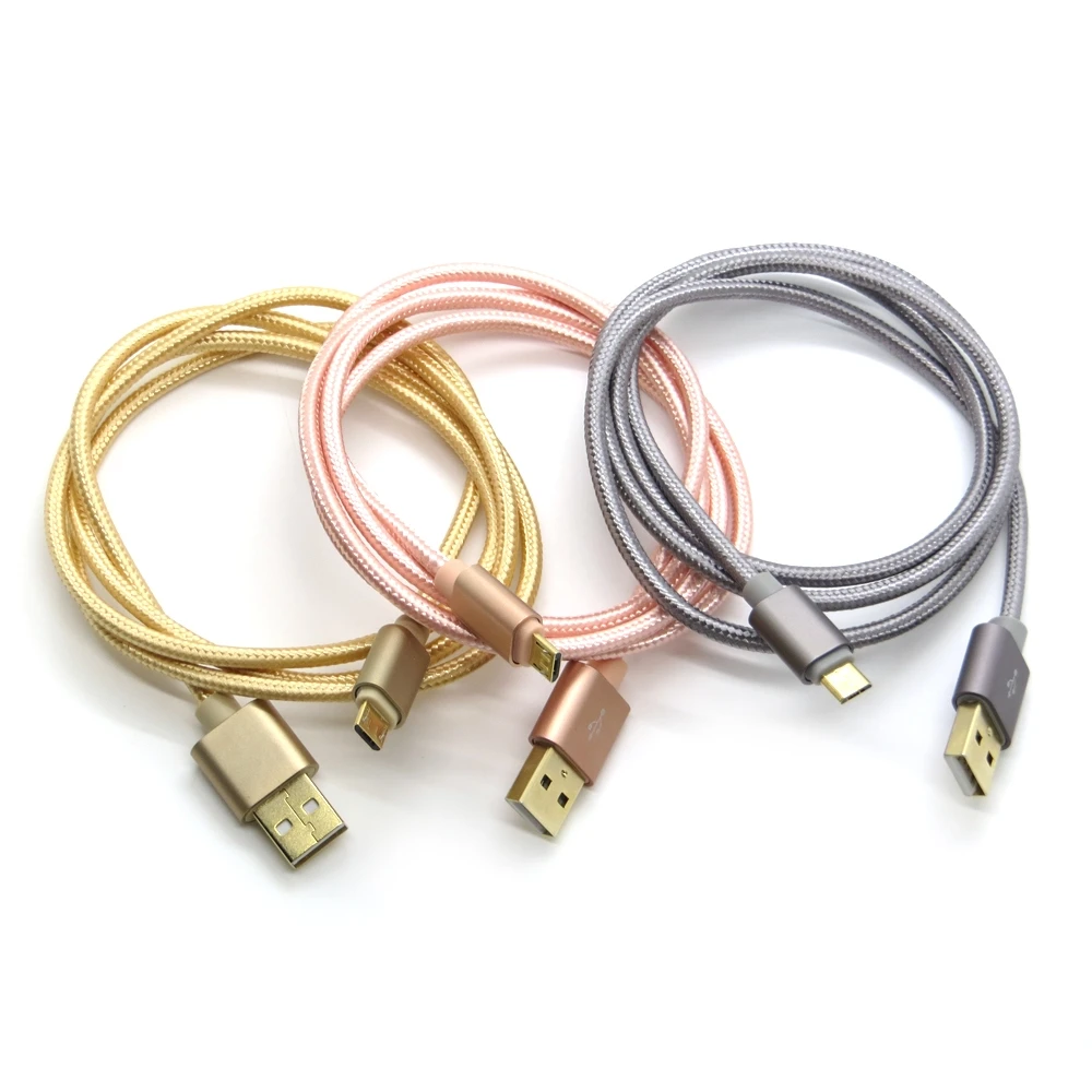 25 см 1 м нейлоновая линия металлический штекер Micro USB кабель для Samsung Sony HTC| |
