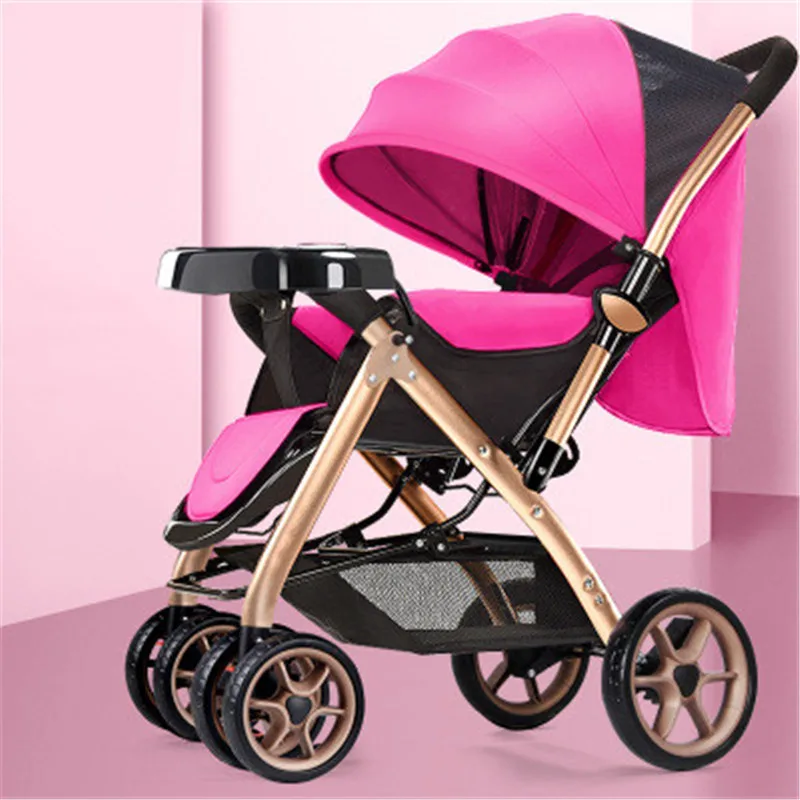 

2019Multifunctional 3 in 1 Luxury Baby Stroller Folding stroller Light carrying belt Suit for Lying and Seat