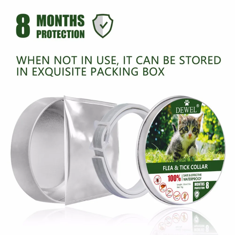 

2019 Deworming collar Pro Guard Health Seresto Flea and Tick Collar for Cats Natural herbs can be resized new LS*D