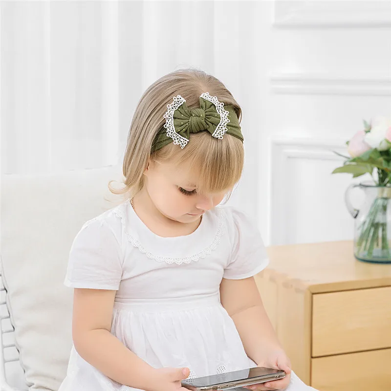 

1pcs Gold Dot Nylon Wide Headbands, Big Bow Flower Side Girls Nylon Turban Head wraps, Cute Hair Accessories Birthday Party Gift