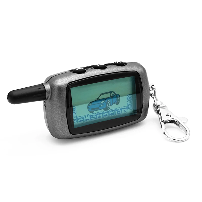 

5PCS twage A6 LCD Remote Controller Keychain For Vehicle Security Two Way Car Alarm StarLine A6 Keychain