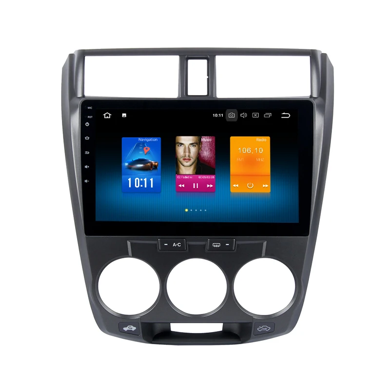 Discount Android 8.0 Octa core PX5 car radio gps player for city 2008-2013 with 4G RAM wifi 4G USB RDS bluetooth audio stereo 1