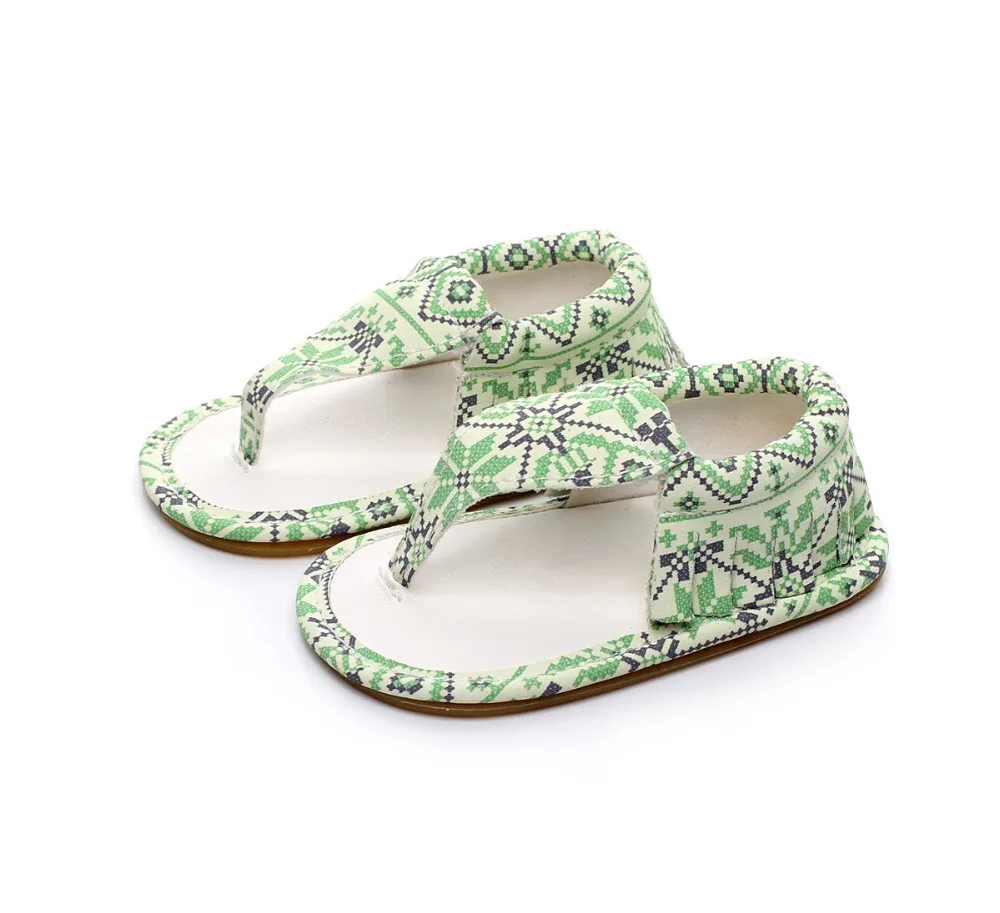 Sandales d'été pour bébés filles et garçons | Chaussures de mode de Style d'impression, semelles en caoutchouc souple pour nourrissons et tout-petits, prémarcheurs de plage, nouvelle collection