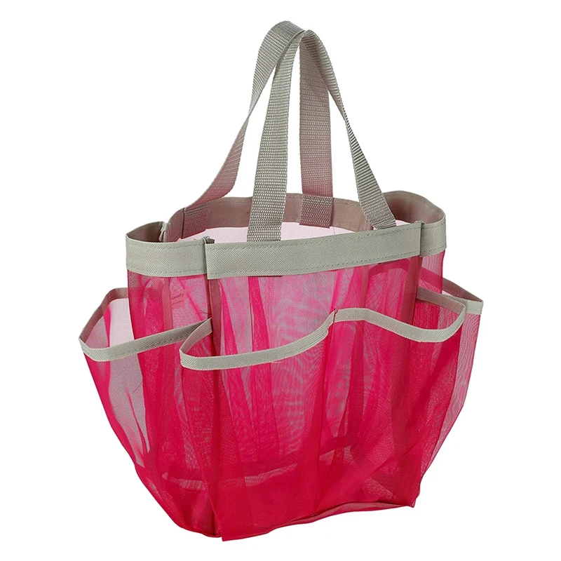 7 شبكة أكسفورد غرامة شبكة مزدوجة مقبض الحمام حقيبة التخزين المحمولة غسل حقيبة ل المسكن/رياضة/مخيم/السفر /الشاطئ