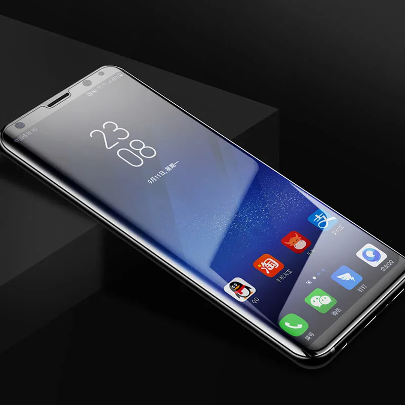 Для Samsung Galaxy S8 S9 Plus стекло УФ нано жидкое закаленное для Note 8 Защитная пленка