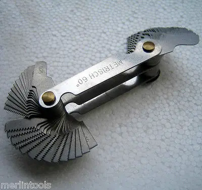 

Whitworth and Metric Screw Thread Pitch Measure Gage
