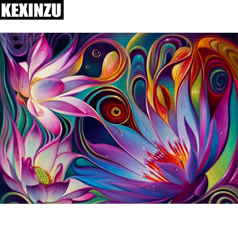 

5D DIY Diamond Embroidery,Abstract flower,Cross Stitch Diamond Painting Mosaic needlework Rhinestone Home Decoration