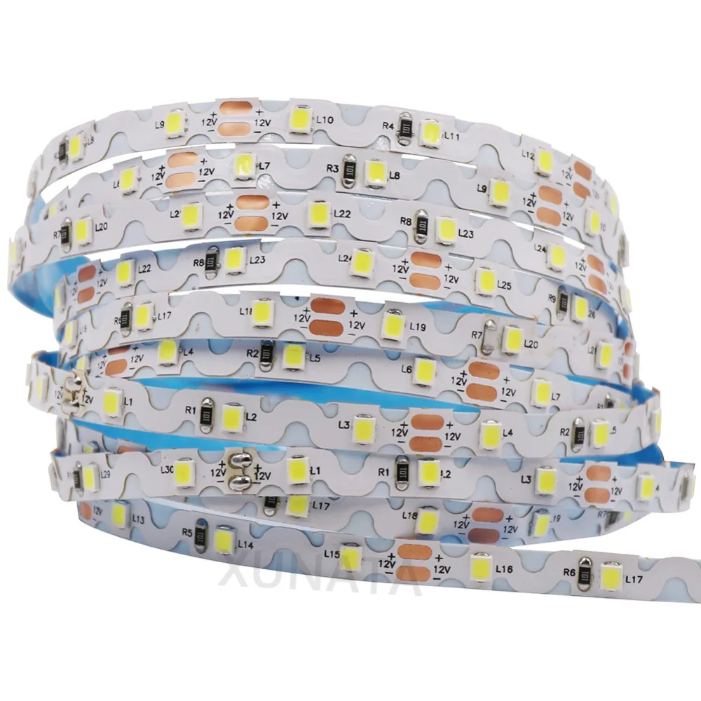 

2835 SMD S Shape PCB Led Strip Light 5M DC12V 60Leds/m IP21 Non-Waterproof Bendable Tape Strips Home DIY Lighting Tira Led