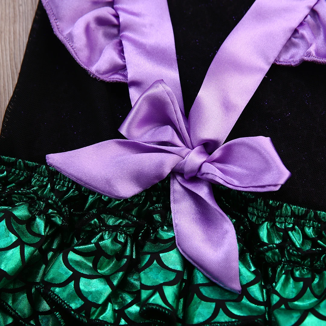 Костюм Русалки с блестками для маленьких девочек комбинезон купальник комплект одежды костюм