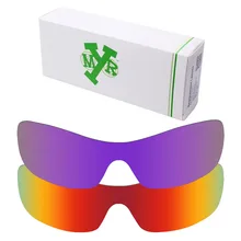 2 шт. Mryok поляризованные Сменные линзы против царапин для солнцезащитных очков-солнцезащитных очков оакли антикс линзы огненный красный и плазменный фиолетовый