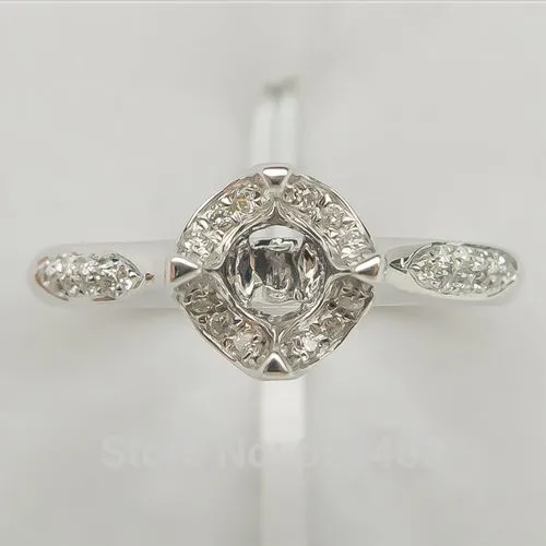 

Round 5-7 mm Solid 14kt White Gold 0.28Ct . Mounting Wedding Ring
