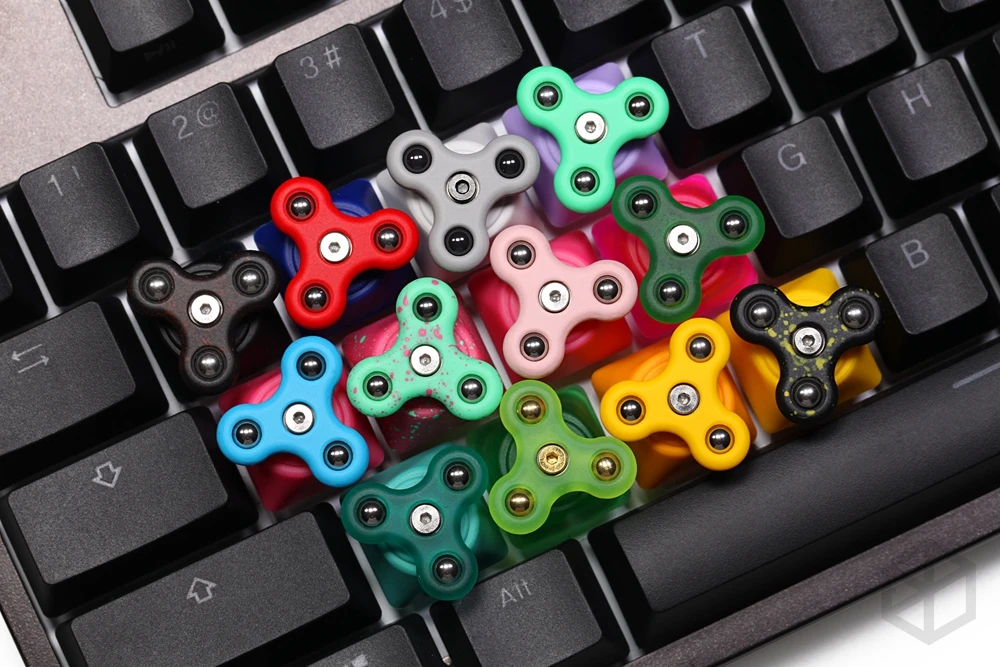 Брелок Спиннер HAMMER совместимый с переключателями Cherry MX и clones черный желтый