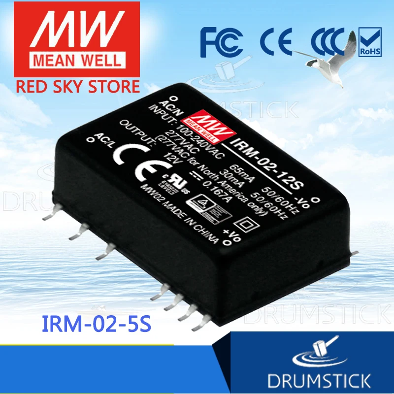 Бренд MEAN WELL представляет IRM-02-5S 5V 400mA meanwell IRM-02 2W SMD стиль | Обустройство дома