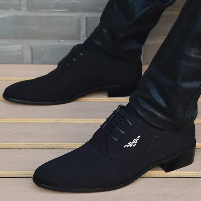Г., мужские туфли на плоской подошве новые качественные тканевые мужские лоферы однотонная дышащая мужская обувь для вождения мужские туфли-оксфорды - Цвет: Black