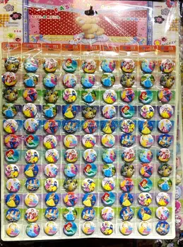 

Lot 3 sheets 324Pcs Populsr Princess Badge Button Pins Party Gifts Diameter 25mm S523