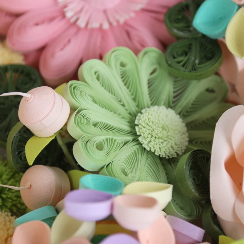 Бесплатная доставка (1 коробка/набор) коробка счастливых цветов Квиллинг