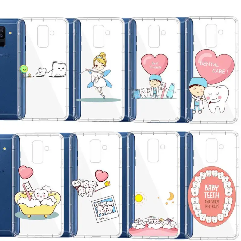Уникальный Дизайн Kawaii Tooth Love Мягкие силиконовые ТПУ чехлы для телефонов Samsung 2016 2017