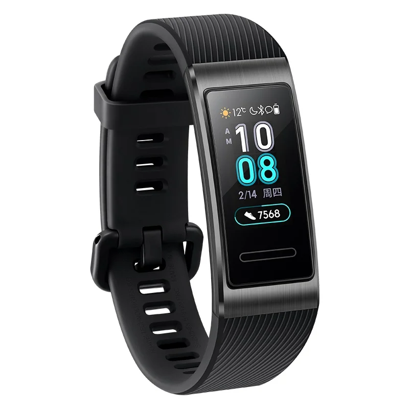 huawei Band 3 Pro Smartband gps металлическая рамка Amoled полноцветный дисплей сенсорный экран Датчик сердечного ритма датчик сна - Цвет: Meteorite Black