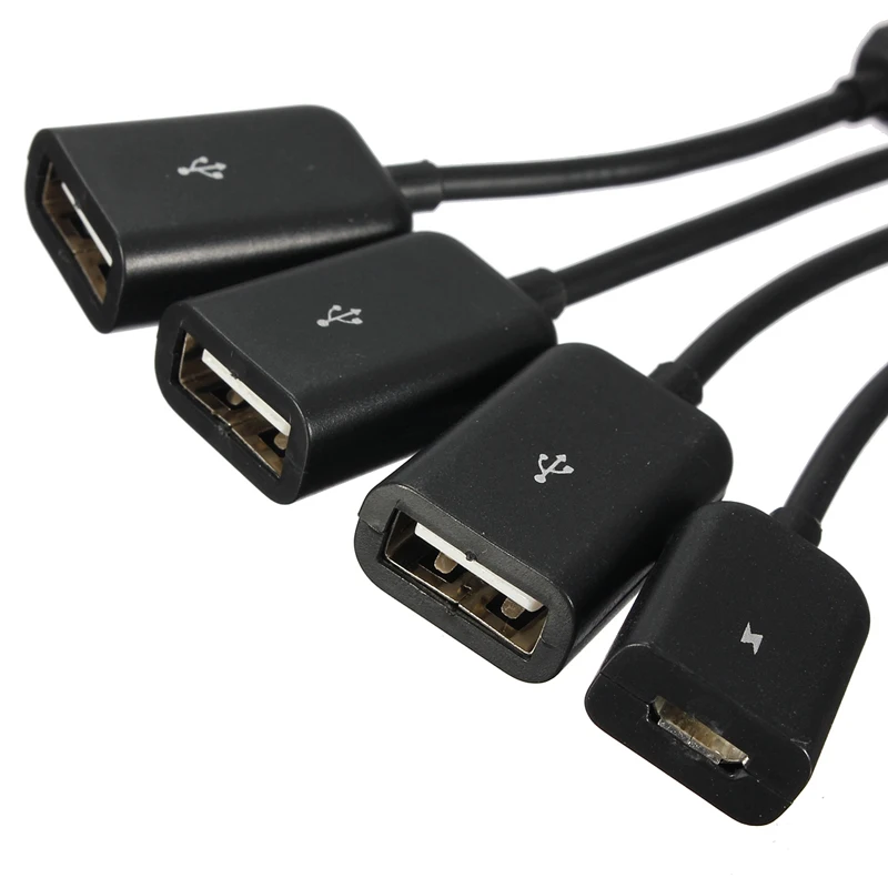 Концентратор Мини USB кабель 4 в 1 OTG адаптер разветвитель кабельный разъем для samsung Xiaomi huawei смартфон для ThinkPad Мышь Клавиатура