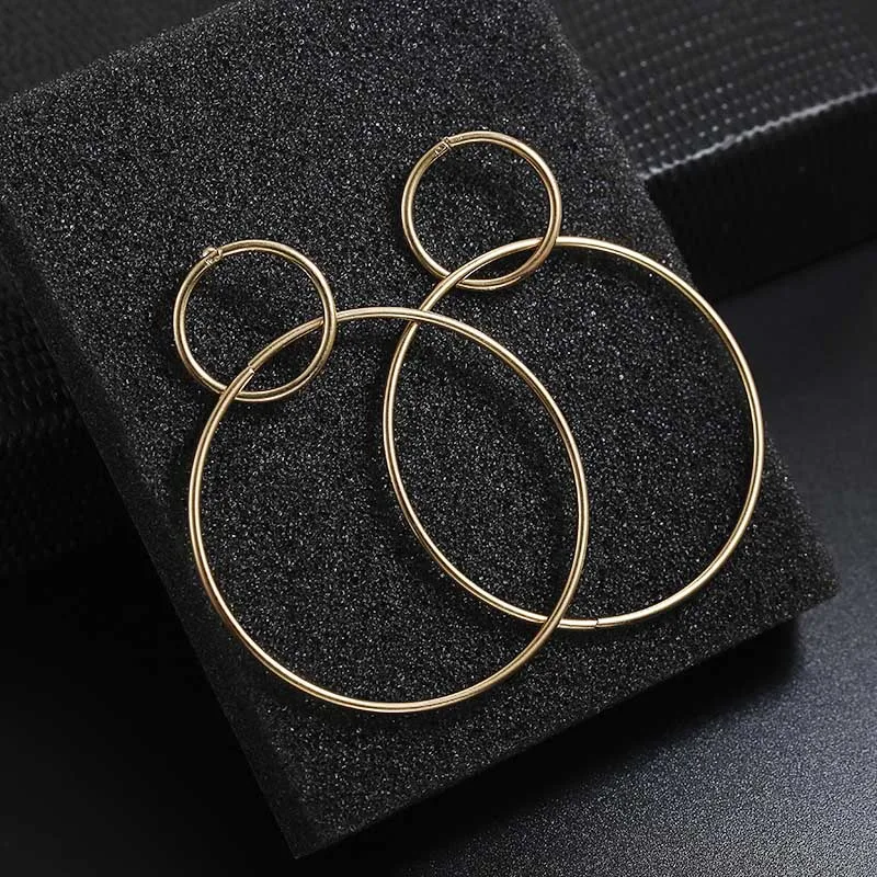 

Punk Style Personality Oversize Big Circle Earrings Women Silver Gold Round Geometric Earrings European Boho Statement Jewelry