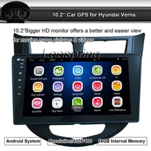 10.2 inch 1024*600 Touchscreen Android Car Stereo Bluetooth GPS Radio player for Hyundai Verna Support Mirror Link WIFI 1080P