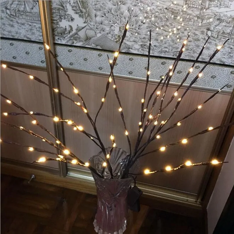 LED Lights Willow Branch Lamp 20 LEDs Fairy String Light Battery Powered For Home Party Cafe Shop Christmas Decoration Lights LED Lights Willow Branch Lamp 20 LEDs Fairy String Light Battery Powered For Home Party Cafe Shop Christmas Decoration Lights