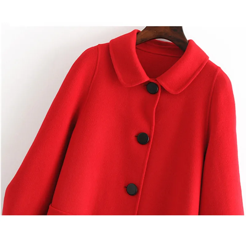 Double Femelle Veste Haute red Color Lâche yellow Long Camel Manteau Col Laine Hiver Femmes Creamy coffee De Nouvelle Pink Qualité D'hiver red face Coréenne Poupée Cachemire dark Ochre White Vestes qXwdzZZB
