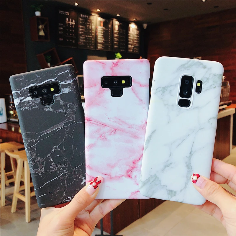 

S10 Plus Hard Marble Phone Case for Samsung Galaxy S10 S10e S10+ Coque Note 8 Note 9 Etui for Samsung S7 S8 S9Plus Fashion Cover