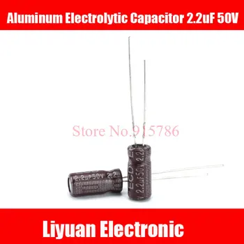 

50pcs/lot Aluminum electrolytic capacitor 2.2uF 50V 5*11mm Electrolytic capacitor