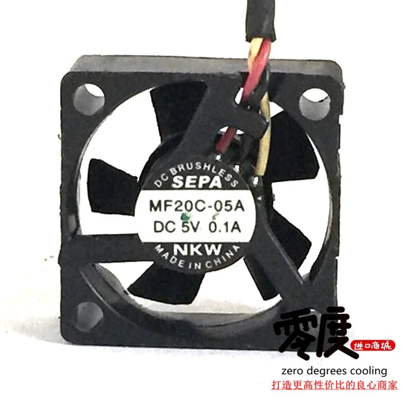 

SEPA MF20C-05A DC 5V 0.1A 20x20x8mm 3-проводной Вентилятор охлаждения сервера