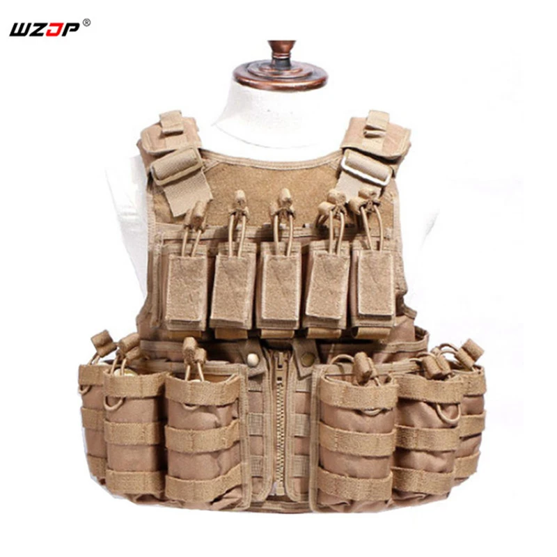 

WZJP Men Outdoor Tactical Vests Military Equipment Paintball Army Hunting Vest Combat Airsoft Protective Vest Men For CS Wargame