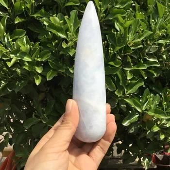 

Polished handcraft natural celestine crystal massager wand powerful healing