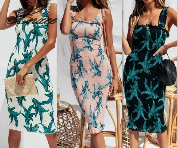 

Sleeveless Backless Print Chiffon Summer Dress 2019 Boho Bohemian Dresses For Women