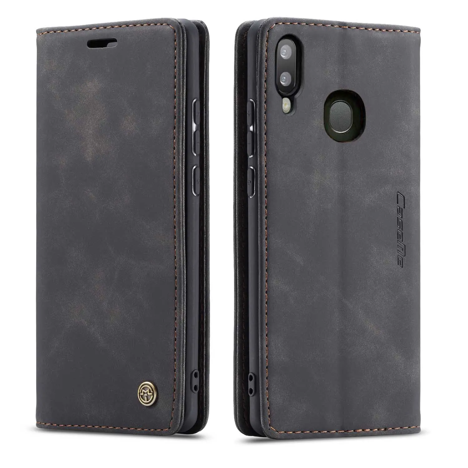 Чехол-книжка для samsung Galaxy Note 10 Plus, винтажный бумажник на магните Чехол-книжка для samsung Note 10 A70 - Цвет: black