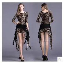 The new Slim Latin dance clothes + skirts suits high-end 3D draping skirt fashion irregular skirt dance performance clothing