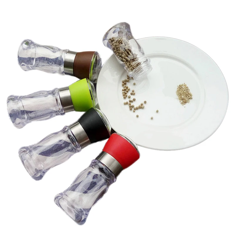 

Manual Pepper Grinder Acrylic Salt Spices Mill Cutter Machine Shaker Transparent Grind Cooking Tools Kitchen Accessories