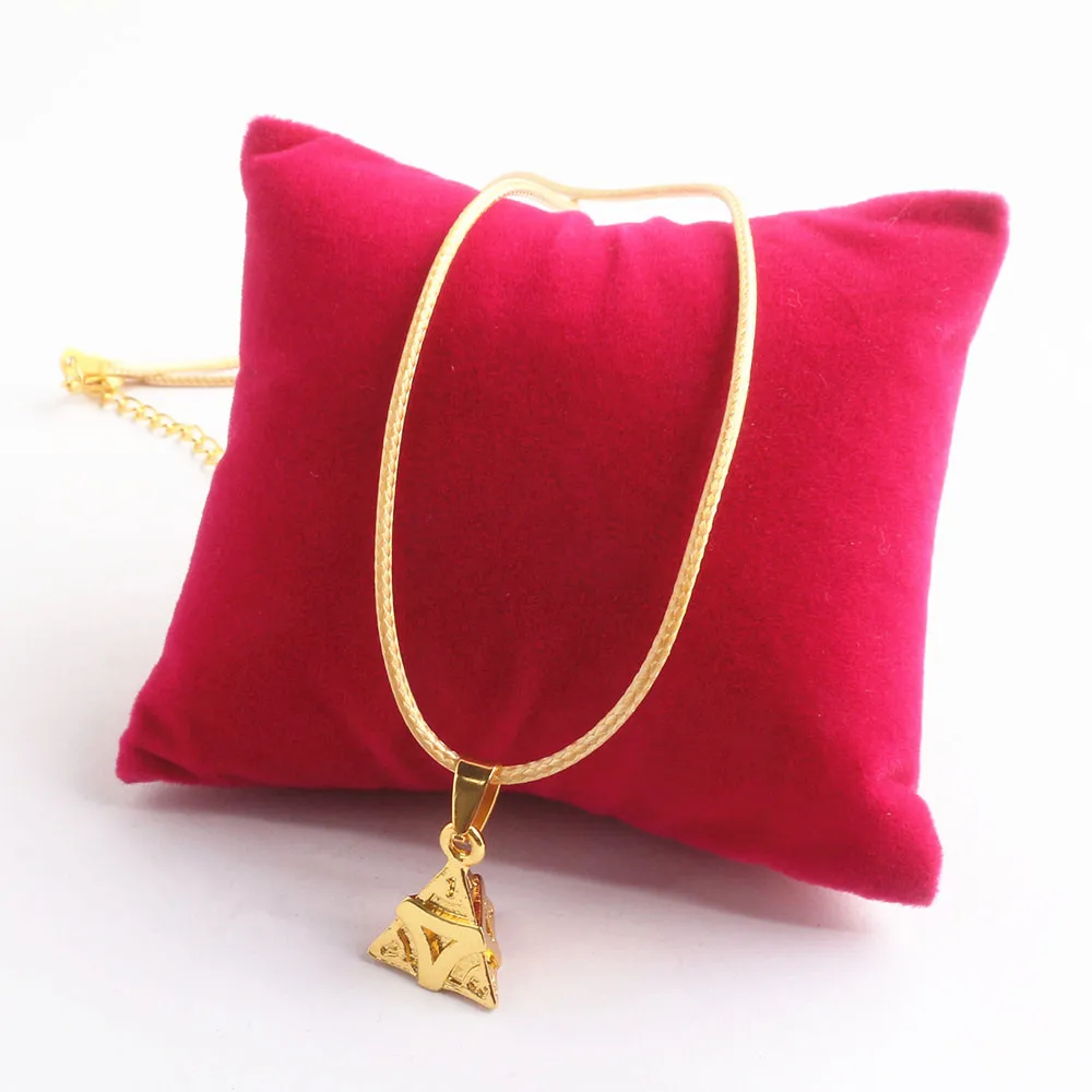 

Game Identity V Gold Triangle Clue Necklace For Women and Men Gold Rope Chain Pendant Women Jewelry