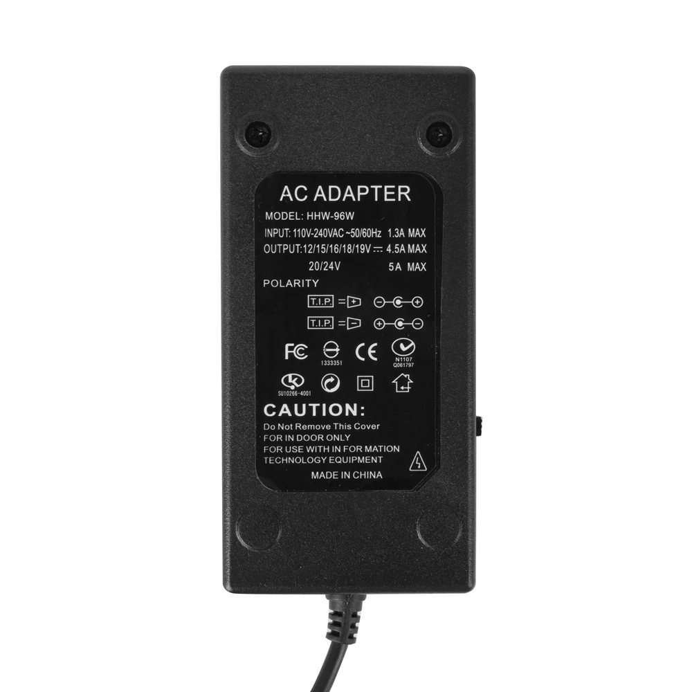 Universal Laptop Adapter 96W LED Charger Adjustable Power Supply Set 8 Detachable Plugs For Notebooks Dell HP Toshiba Acer Asus